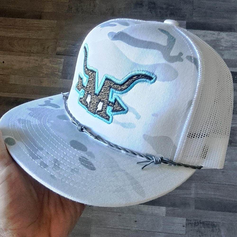 The Classic White and Blue Camo Hat